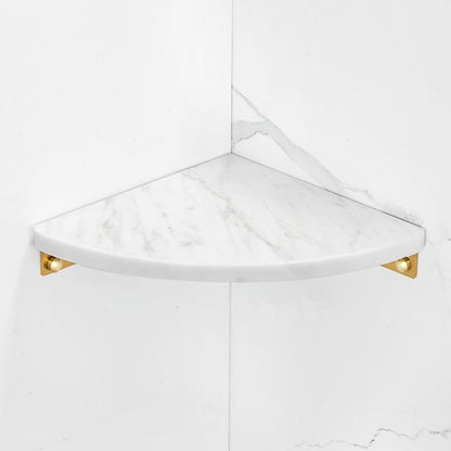 Skorter | 2-piece Bathroom Hardware Set Metal and Marble Bathroom Shelf Set