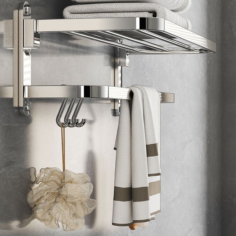 Skorter | Chrome Modern Bathroom Hardware Set Stainless Steel Towel Hook/Towel Bar & Bath Shelf