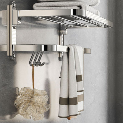 Skorter | Chrome Modern Bathroom Hardware Set Stainless Steel Towel Hook/Towel Bar & Bath Shelf