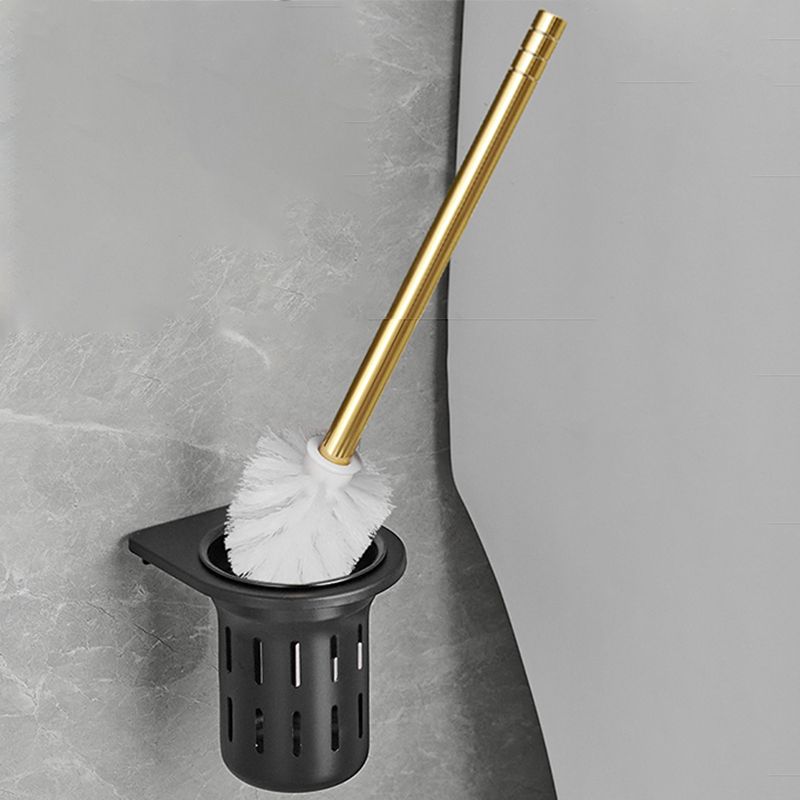 Skorter | Contemporary Bath Accessories Set Black & Golden Bath Shelf/Towel Bar