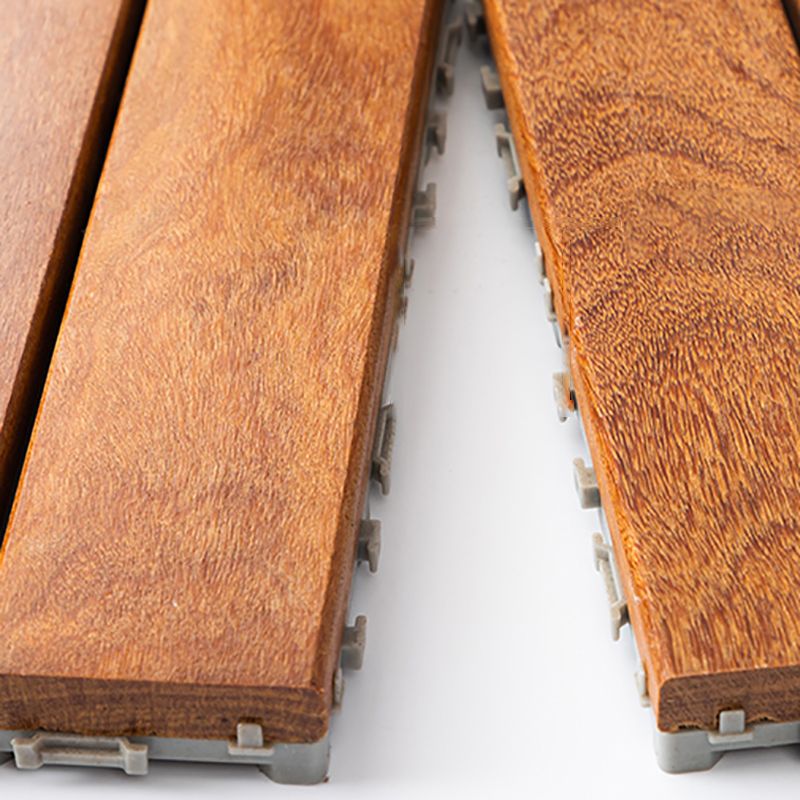 Skorter | 4-Slat Wood Deck/Patio Floor Tiles Interlocking Installation Floor Tiles
