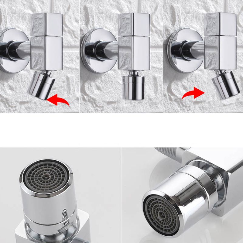 Skorter | Contemporary Wall Mounted Bathroom Faucet Knob Handle Solid Brass Round Faucet