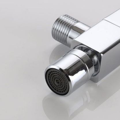 Skorter | Contemporary Wall Mounted Bathroom Faucet Knob Handle Solid Brass Round Faucet