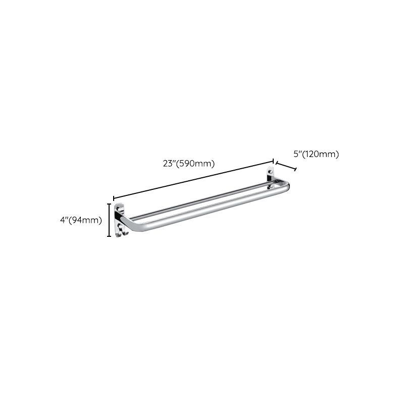 Skorter | Chrome Modern Bathroom Hardware Set Stainless Steel Towel Hook/Towel Bar & Bath Shelf