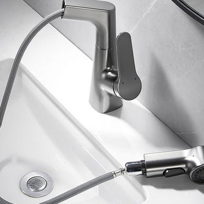 Skorter | 1-Handle Brush Nickel Widespread Faucet Single Hole Bathroom Vessel Faucet with Brass