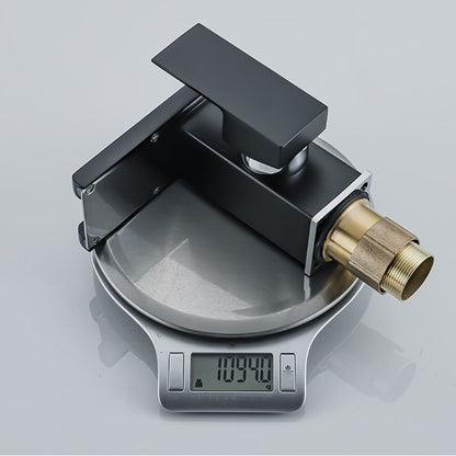 Skorter | Waterfall Basin Mixer Tap Square Lever Handle with LED Three-Color Light