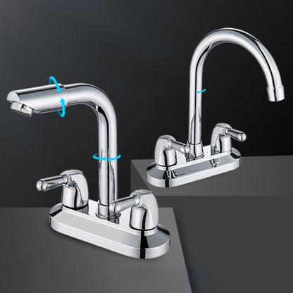 Skorter | 2-Handle Modern Vessel Sink Faucet Three-Way Bathroom Faucet