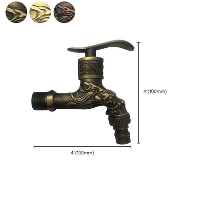 Skorter | Vintage Classic Sink Faucet Zinc Single Handle Dragon Embossing Wall Mounted Faucet