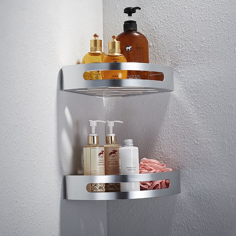 Skorter | Contemporary bathroom accessory set made of aluminum with towel holder/bath shelf