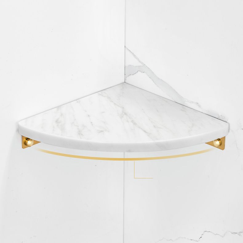 Skorter | 2-piece bathroom fitting set metal and marble bathroom shelf set