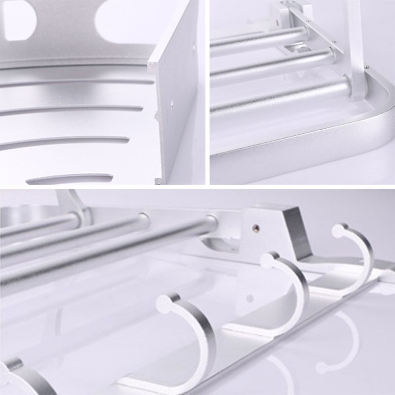 Skorter | 6-piece modern bathroom hardware set made of aluminum with towel holder/paper holder