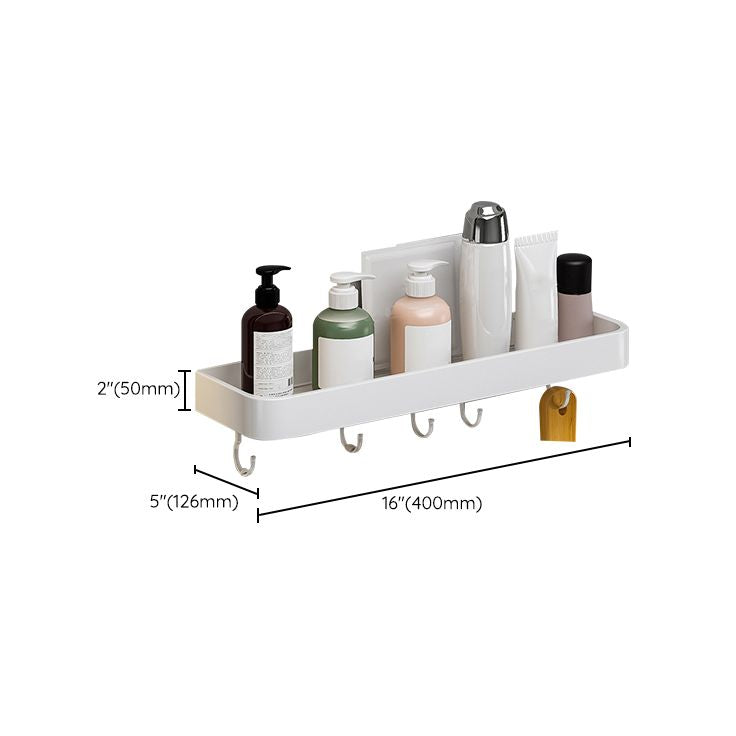 Skorter | Contemporary Bathroom Accessory Set Metal Bathroom Shelf in White