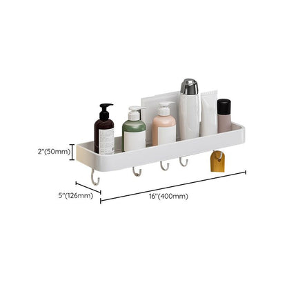 Skorter | Contemporary Bathroom Accessory Set Metal Bathroom Shelf in White