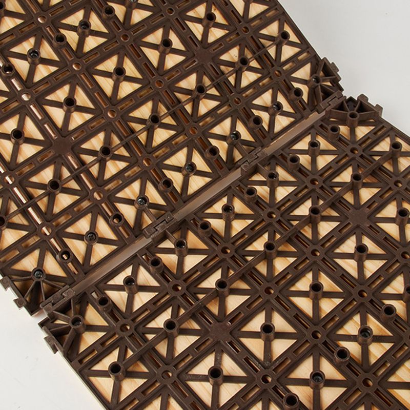 Skorter | 7-Slat Square Wood Terrace Tiles Laying Pattern Outdoor Terrace Tiles