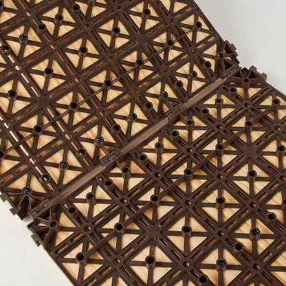 Skorter | 7-Slat Square Wood Terrace Tiles Laying Pattern Outdoor Terrace Tiles