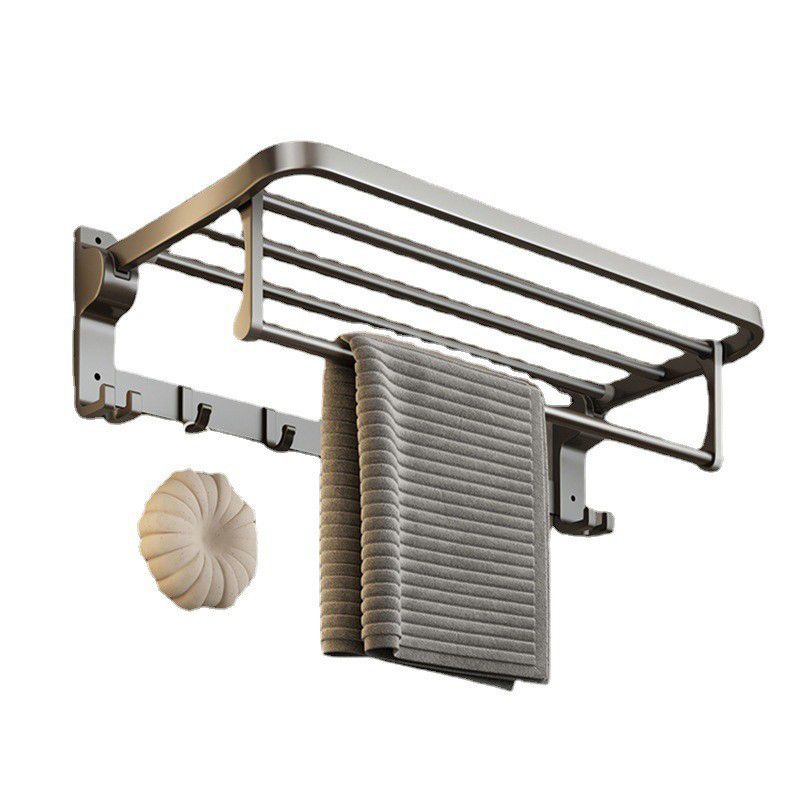 Skorter | Contemporary Bathroom Accessory Set Grey Aluminum Bathroom Accessory Kit