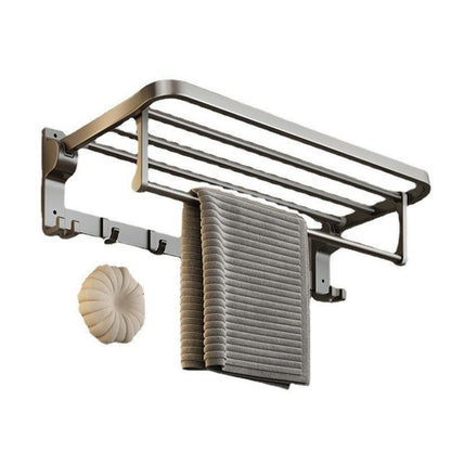 Skorter | Contemporary Bathroom Accessory Set Grey Aluminum Bathroom Accessory Kit