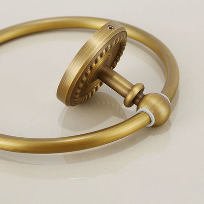 Skorter | Brass Traditional Bathroom Accessory Set Vintage Bronze Bathroom Shelf/Towel Holder/Bathrobe Hook