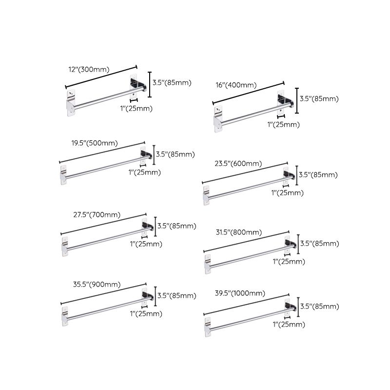 Skorter | 3-piece Stainless Steel Bathroom Accessory Set Modern Chrome Object Stand