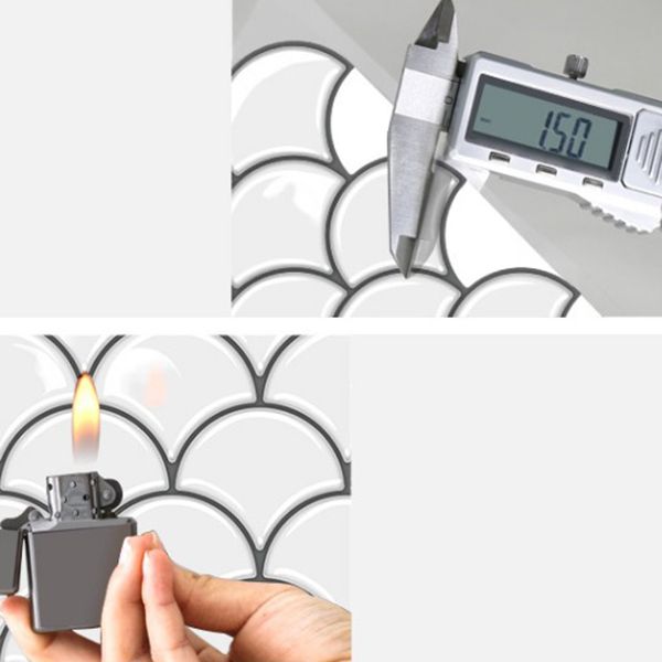 Skorter | Fish scale Peel & Stick field tile square plastic Peel & Stick mosaic tile