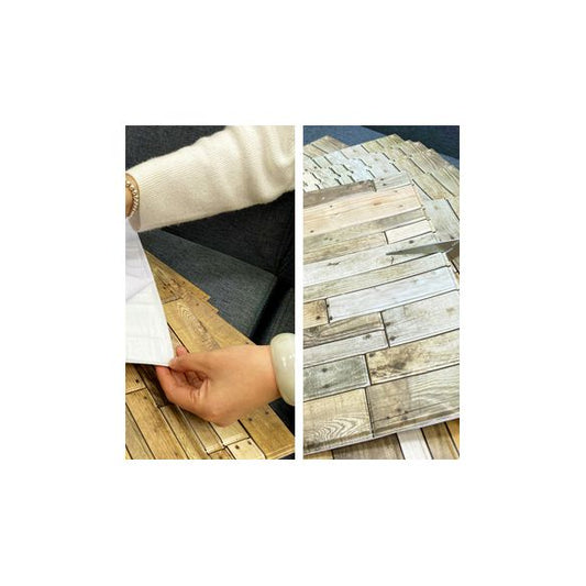 Skorter | 3D Wood Grain Wall Panel modern minimalist Home Living Room Bathroom Panel Wall (5-Pack)