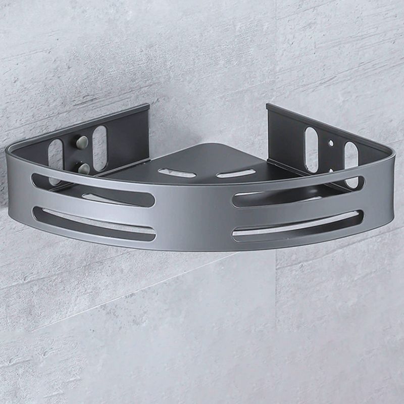 Skorter | Matt gray bathroom accessory set bathroom shelf/towel holder & paper holder included