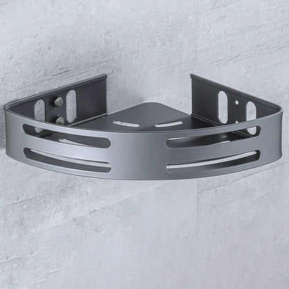 Skorter | Matt gray bathroom accessory set bathroom shelf/towel holder & paper holder included