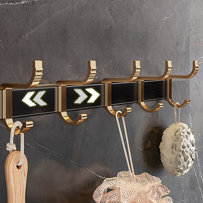 Skorter | Black and Brass Bathroom Hardware Set Modern Stainless Steel Bathroom Shelf/Towel Holder/Paper Holder