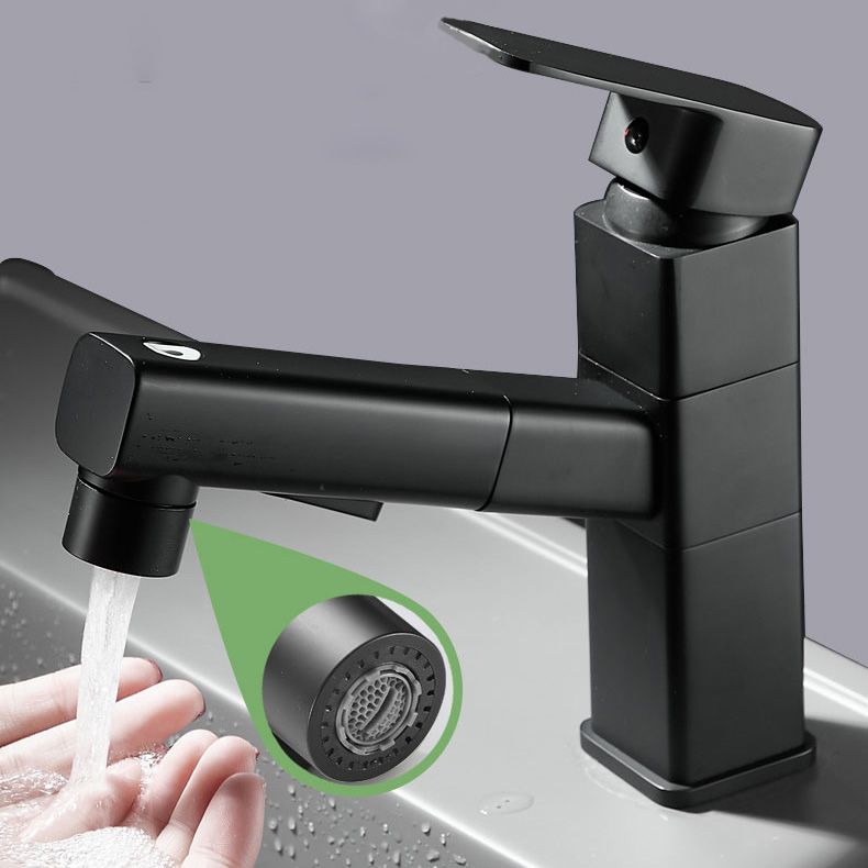 Skorter | Bathroom faucet with pull-out lever handle single-hole sink faucet