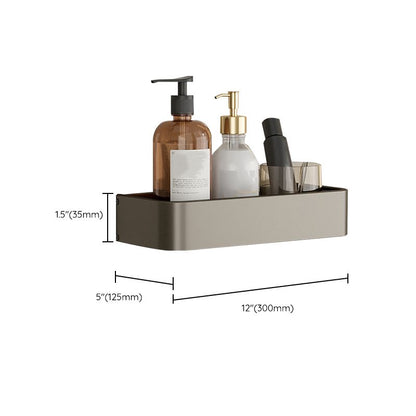 Skorter | Contemporary Aluminum Bathroom Accessory Set Grey Bath Shelf