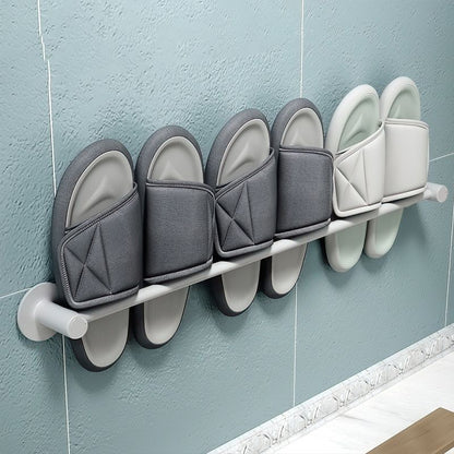 Skorter | 2-piece modern bathroom accessory set metal slipper rack/towel bar