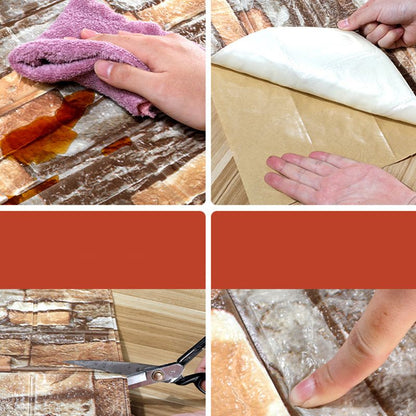 Skorter | Artificial Brick Wall Panel In Industrial Style Simple Living Living Room Wall Panel (1-Pack)