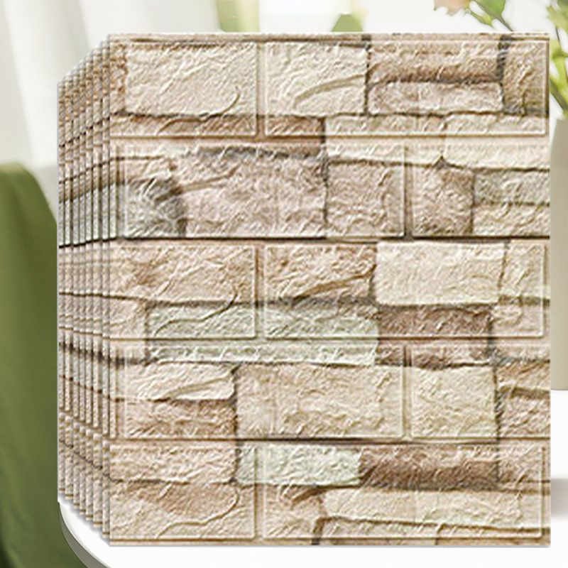 Skorter | Country House Wall Shelf 3D Brick Living Room Wall Panel Set of 2