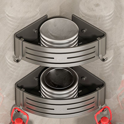 Skorter | 3-piece bathroom accessory set Contemporary aluminum bathroom shelf