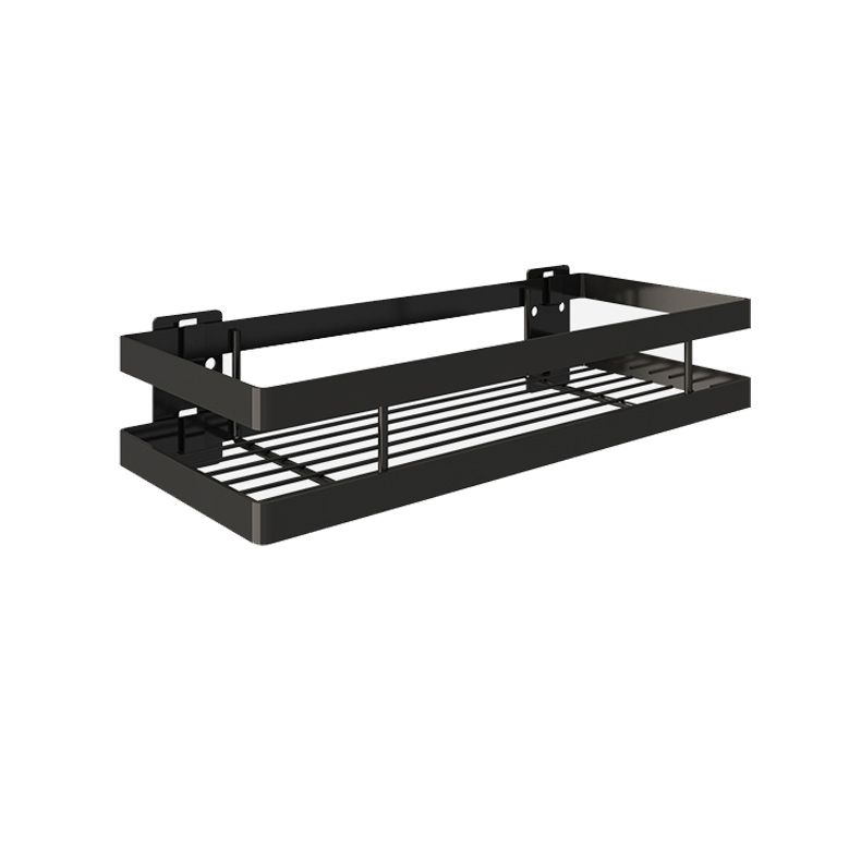 Skorter | 2-piece bathroom shelf made of matte black metal bathroom hardware set