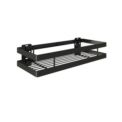Skorter | 2-piece bathroom shelf made of matte black metal bathroom hardware set