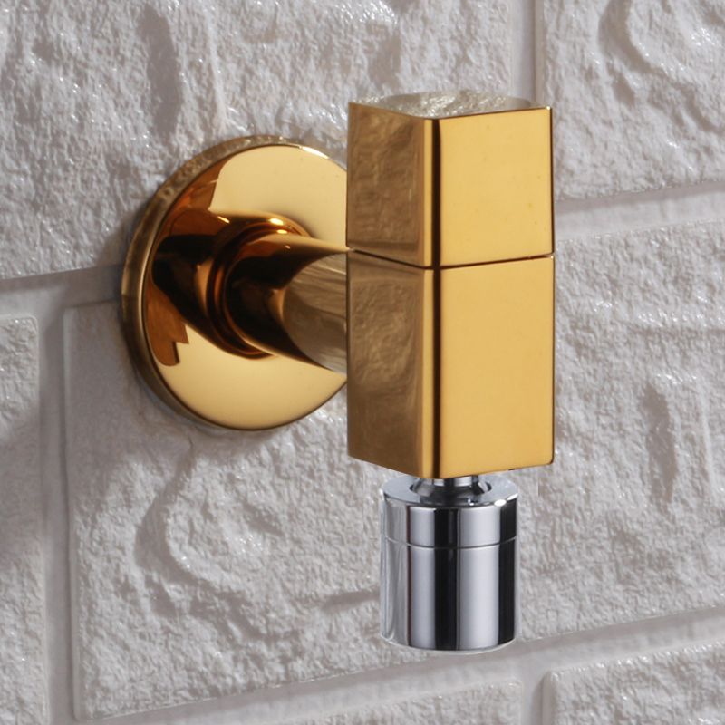 Skorter | Contemporary Wall-Mounted Bathroom Faucet Knob Handle Solid Brass Round Faucet