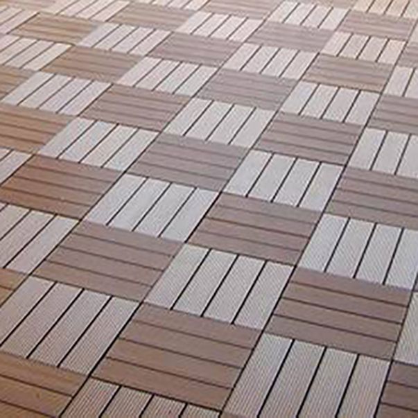 Skorter | 30 cm x 30 cm Square PVC Terrace Tiles Snap Installation Outdoor Floor Tiles