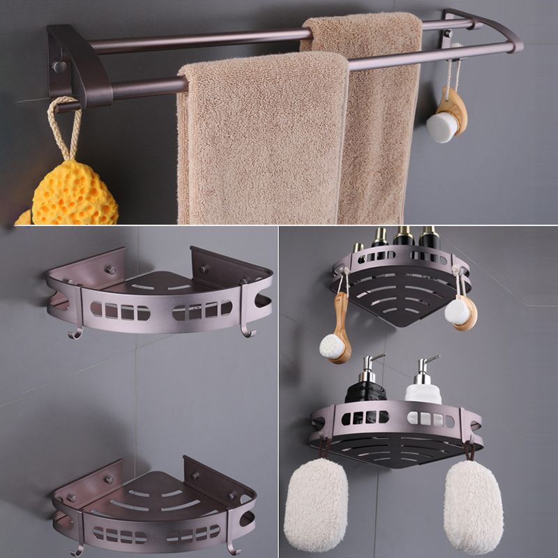 Skorter | 6-piece modern bathroom hardware set made of aluminum with towel holder/paper holder