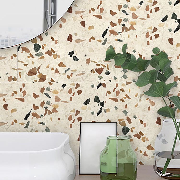 Skorter | Brown non-slip floor tile 30 cm x 60 cm brick effect single tile PVC