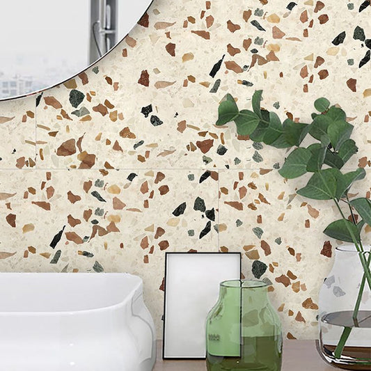 Skorter | Brown non-slip floor tile 30 cm x 60 cm brick effect single tile PVC