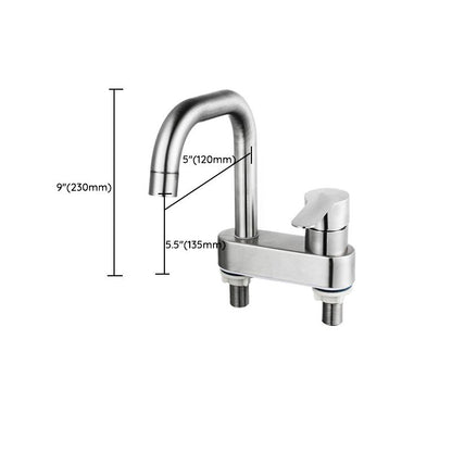 Skorter | 304 Stainless Steel Center Faucet Bathroom Single Handle Hot and Cold Sink Faucet