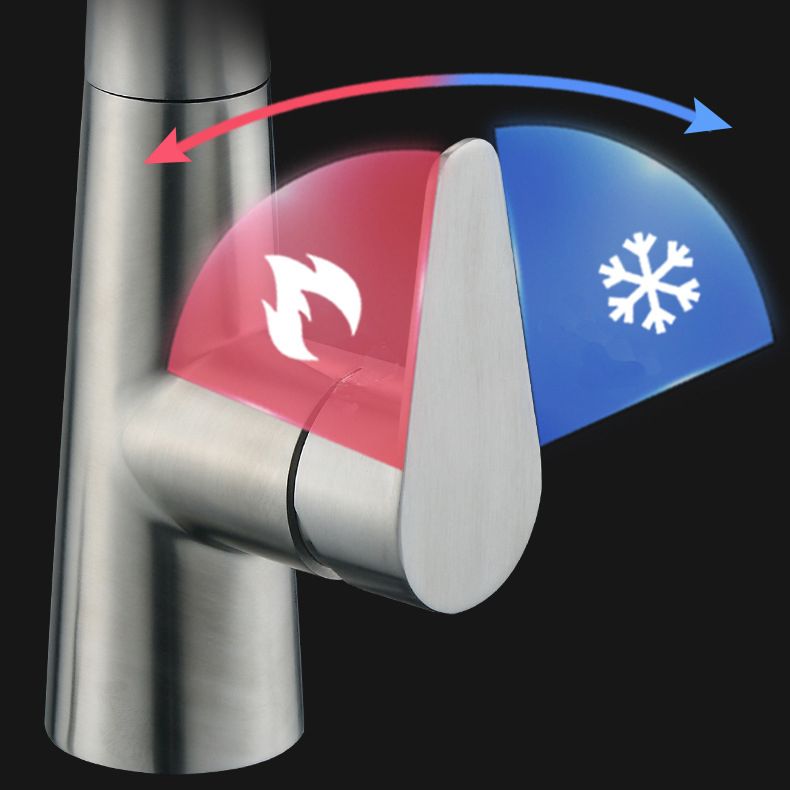 Skorter | Contemporary Vessel Faucet Pull-Out Faucet with Single Lever Handle