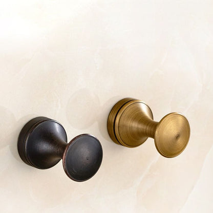 Skorter | 5-piece traditional bathroom accessory set brushed brass bathrobe hooks