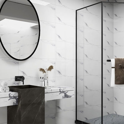 Skorter | Bathroom mosaic tile marble print peel-and-stick backsplash tile