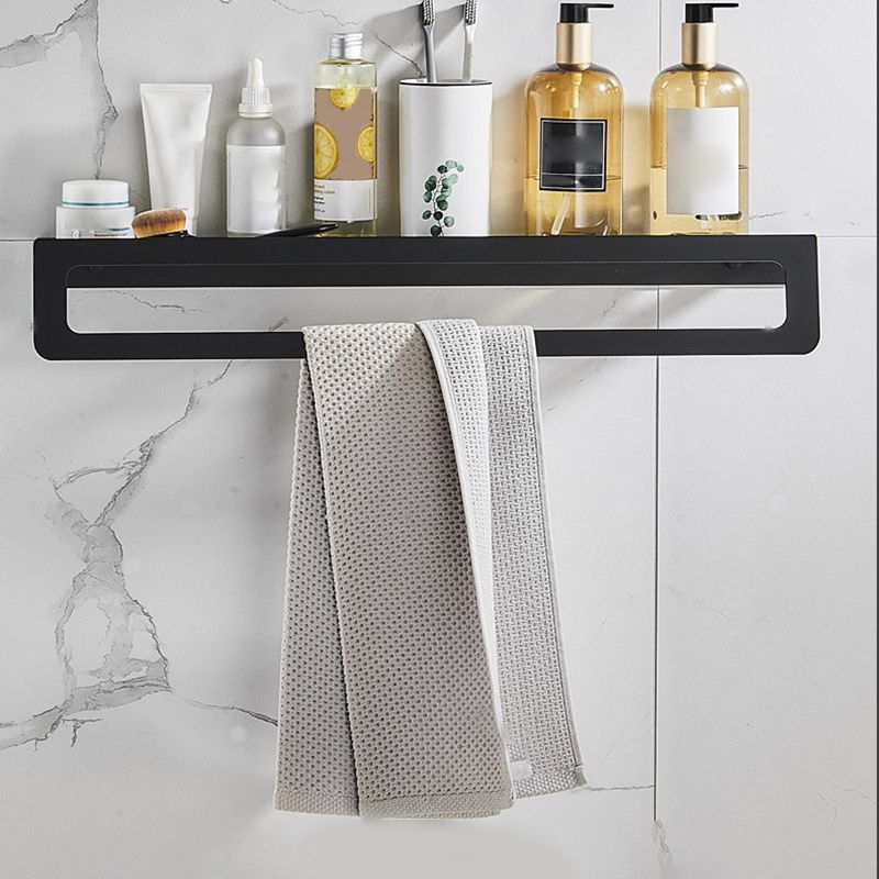 Skorter | 7-piece Bathroom Hardware Set Matte Black/Grey with Bath Shelf/Towel Holder/Bath Towel Hook