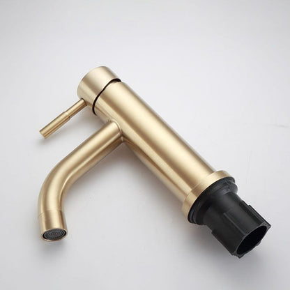 Skorter | Deck Mounted Roman Tub Faucet Low Arc Tub Faucet Set in Gold