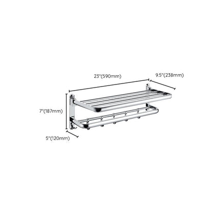 Skorter | Chrome Modern Bathroom Hardware Set Stainless Steel Towel Hook/Towel Bar & Bath Shelf