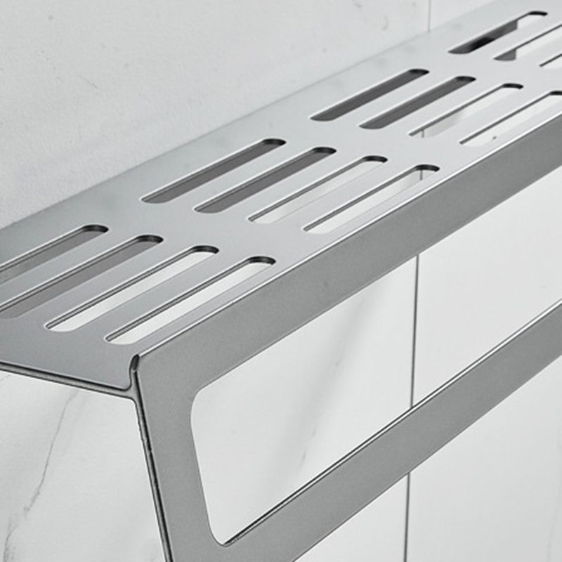 Skorter | 7-piece bathroom hardware set matte black/gray with bath shelf/towel holder/bath towel hooks