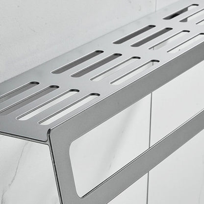 Skorter | 7-piece bathroom hardware set matte black/gray with bath shelf/towel holder/bath towel hooks